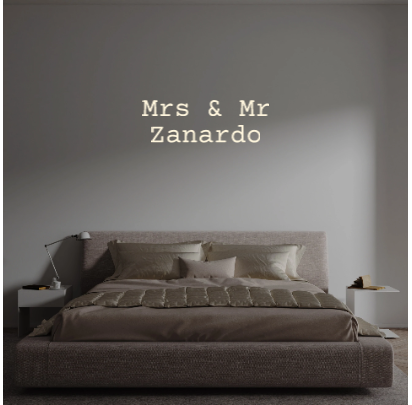 Custom text: Mrs & Mr
Zanardo